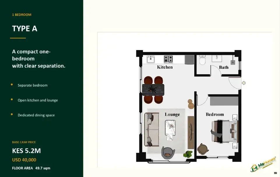 1 Bedroom Apartment for Sale in Syokimau – 49.7 sqm