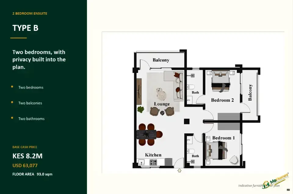2 Bedroom Ensuite Apartment for Sale in Syokimau | 93 sqm