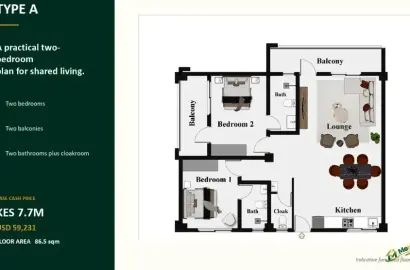 2 Bedroom Ensuite Apartment for Sale in Syokimau | 93 sqm