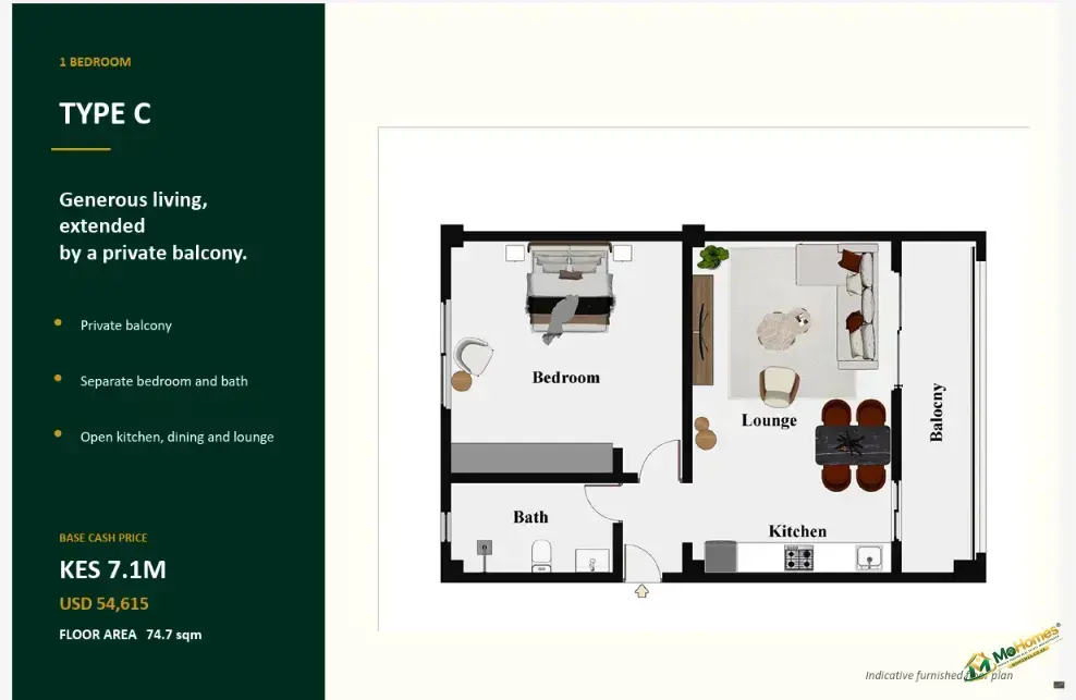 Studio Apartment for Sale in Syokimau | Vanilla Vista Gardens